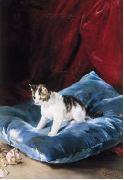 Francisco Domingo Marques Cat oil on canvas
